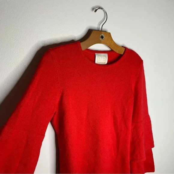 Sail to Sable Cashmere Wool Blend Bell Sleeve Sweater - Picture 5 of 10